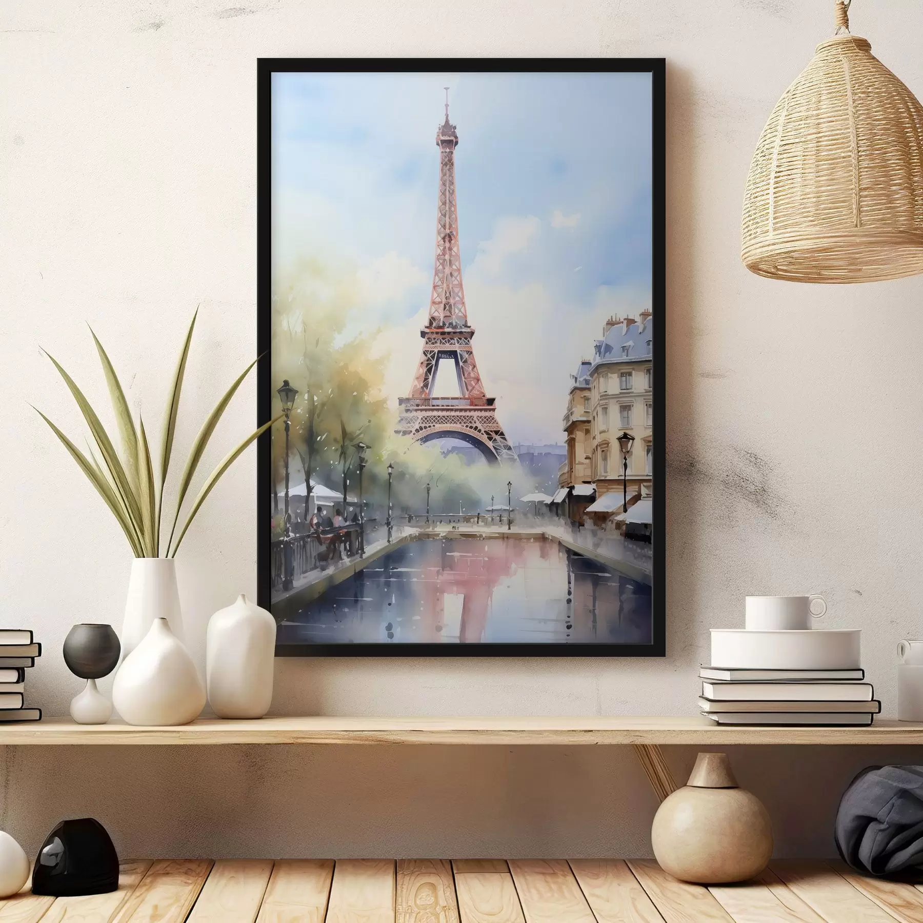 Fototapete Ansicht von Paris im Aquarellstil f42192