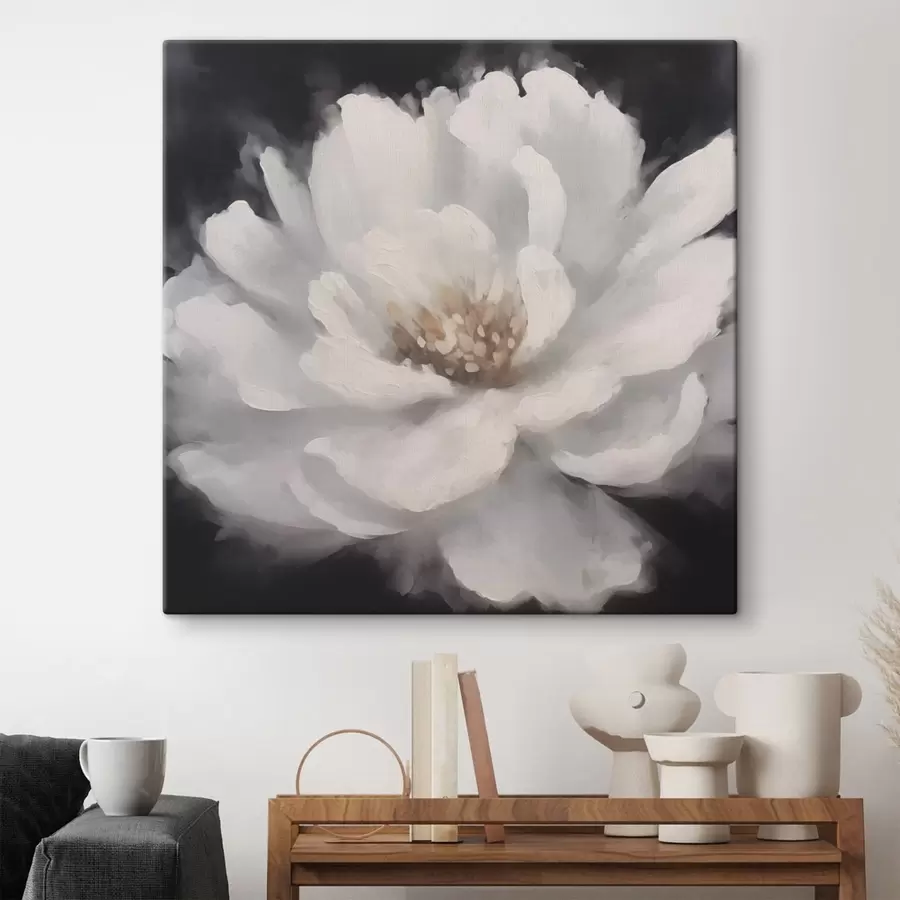 Wandbilder Weiße Pfingstrose s42338