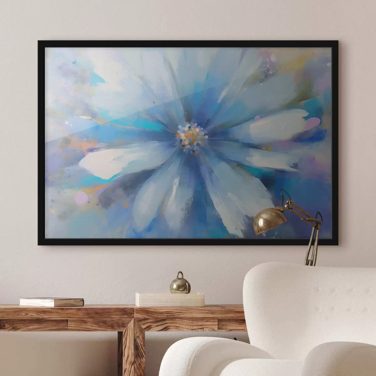 Poster Blaue Blume f42344