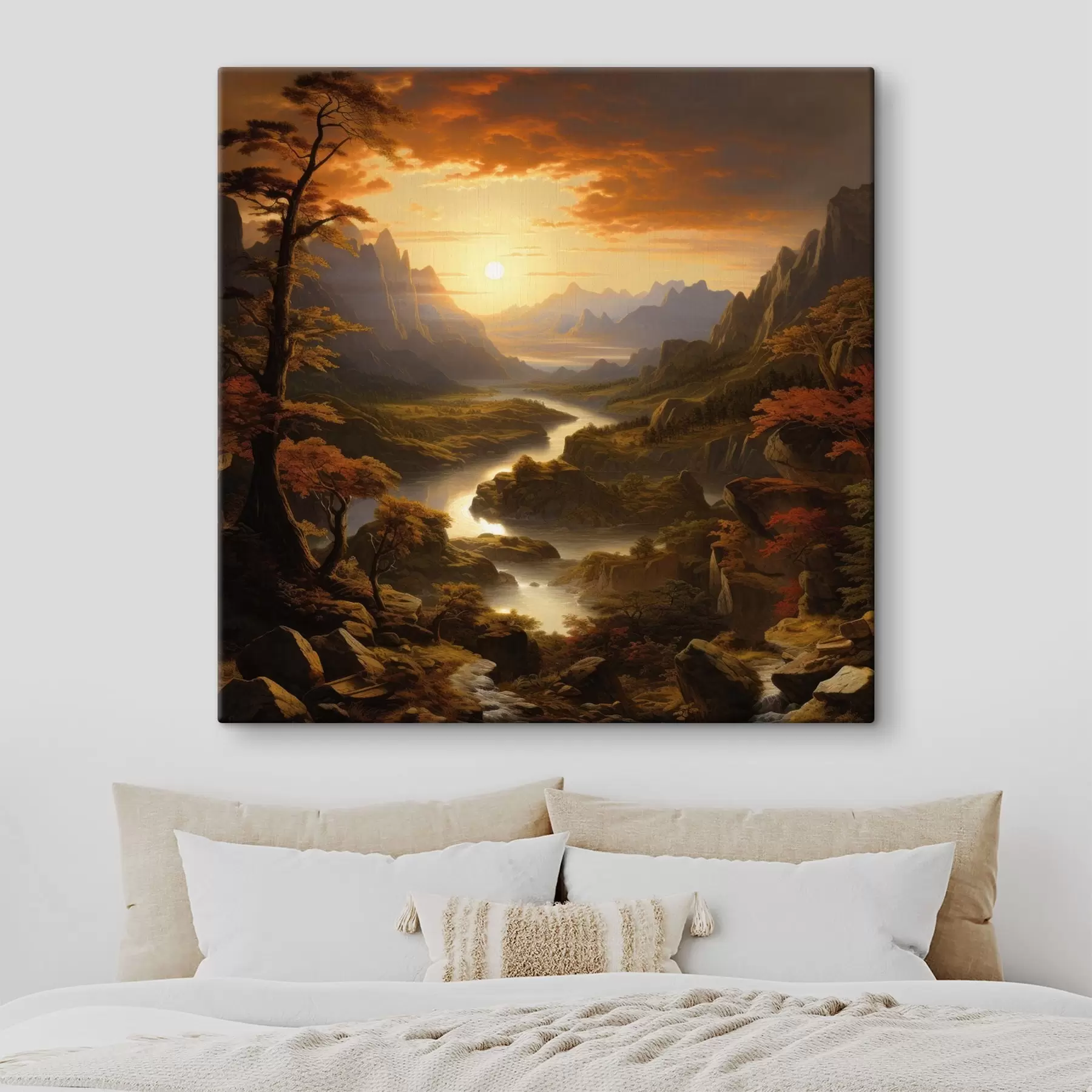 Fototapete Morgendämmerung in den Bergen s42385