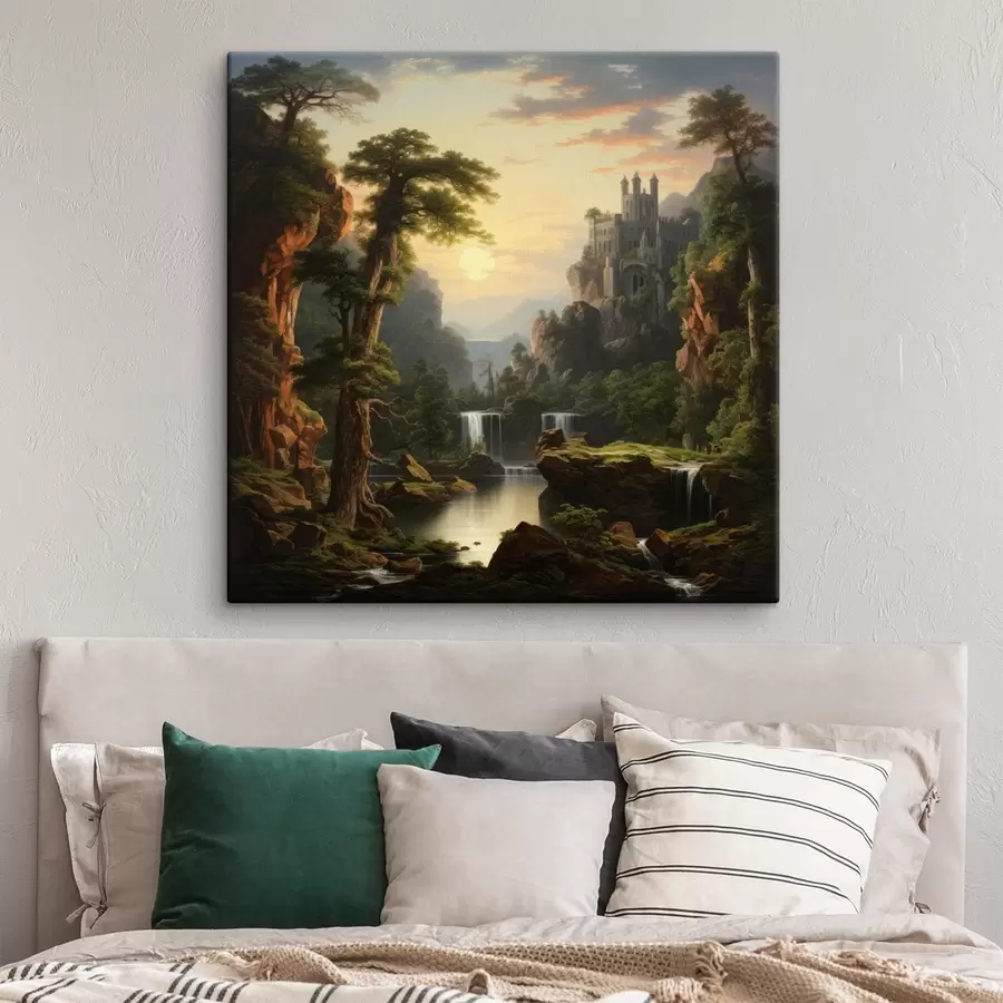 Wandbilder Wasserfall in den Bergen s42386