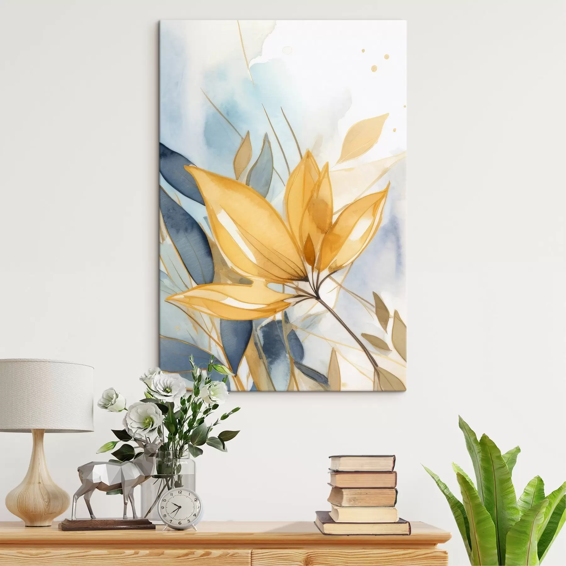 Wandbilder Abstrakte Blumen in Aquarell s42387