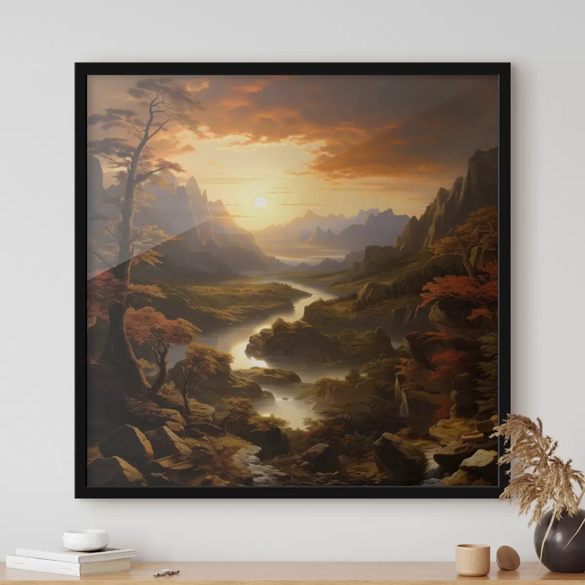 Poster Morgendämmerung in den Bergen f42385