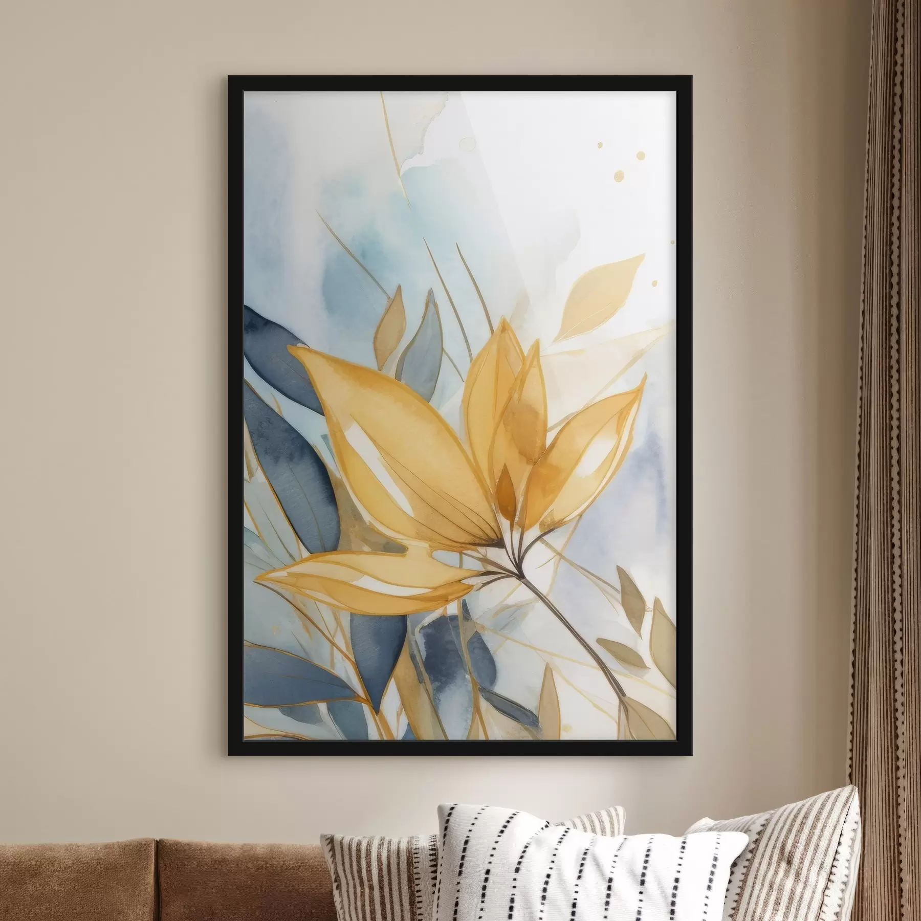 Fototapete Abstrakte Blumen in Aquarell f42387