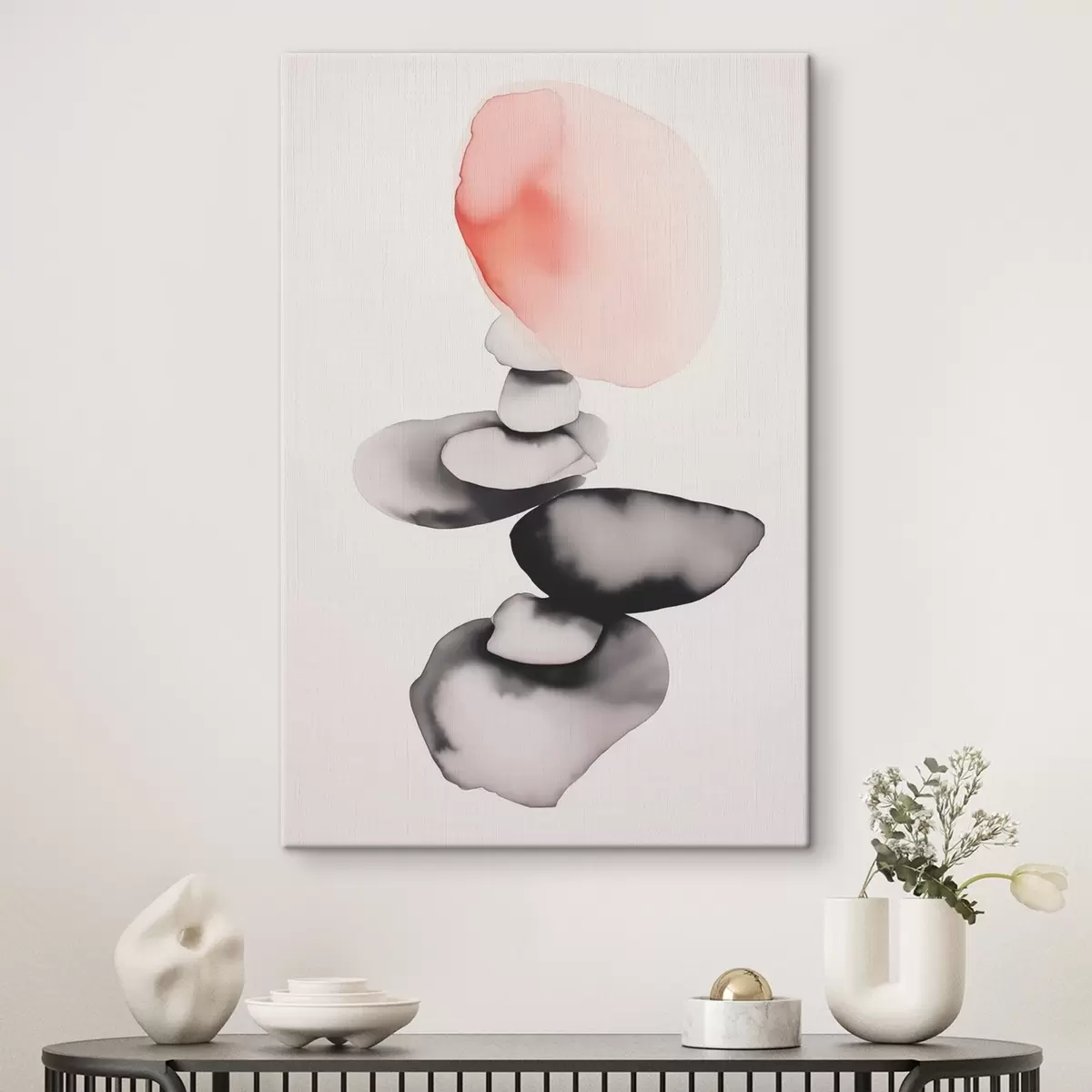 Wandbilder Abstraktion von Flecken im Stil der Nassaquarellmalerei s42409