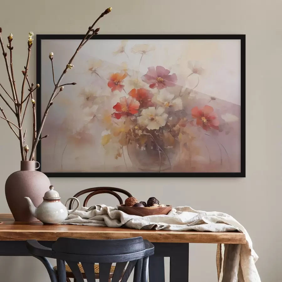 Fototapete Blumen in einer Vase Nachahmung der Malerei f42413