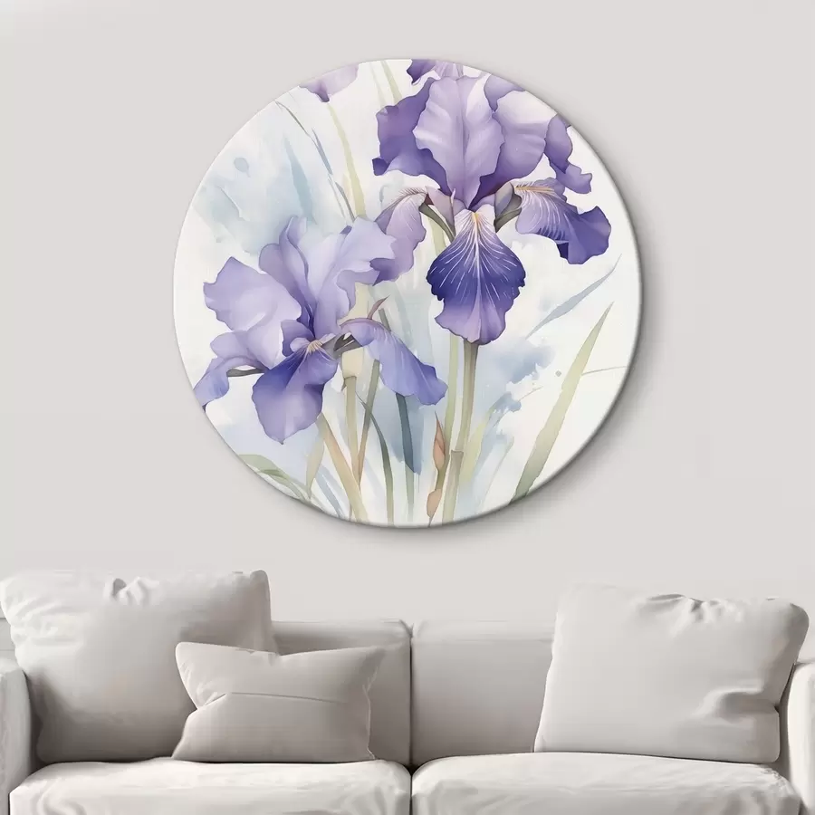 Fototapete Schwertlilien Nachahmung von Aquarell r42414