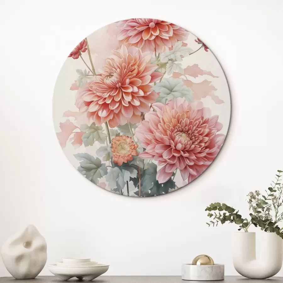 Wandbilder Chrysanthemen Nachahmung von Aquarell r42416