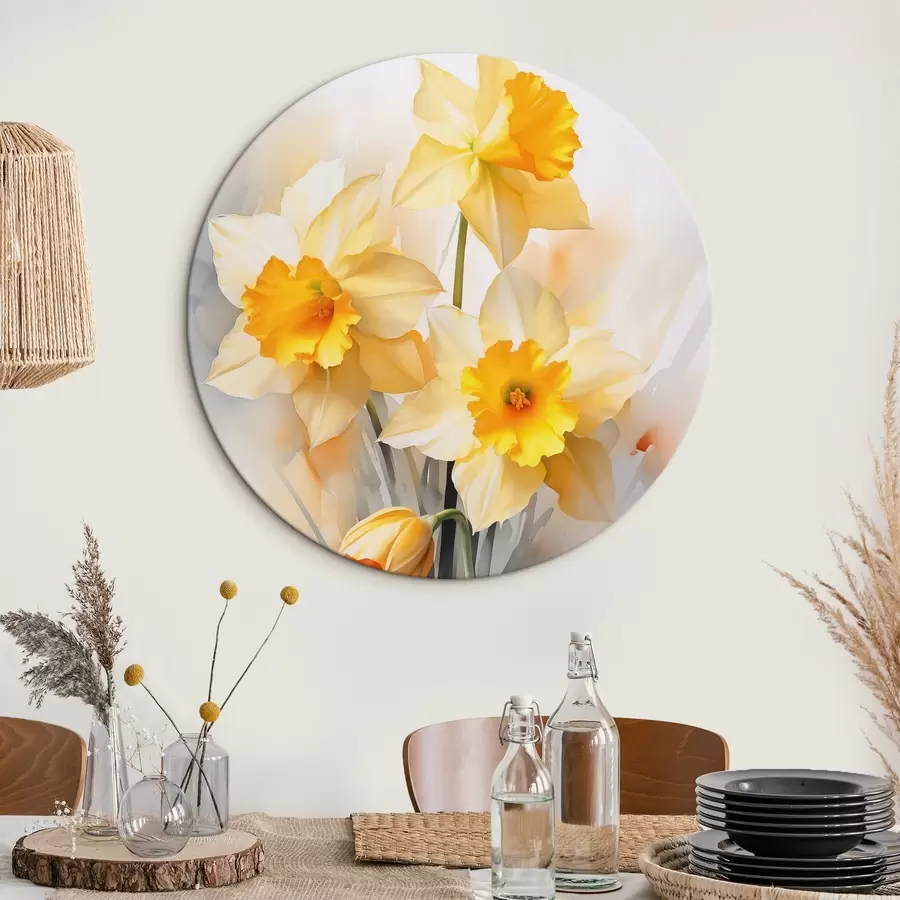 Wandbilder Gelbe Osterglocken Nachahmung Aquarell r42418