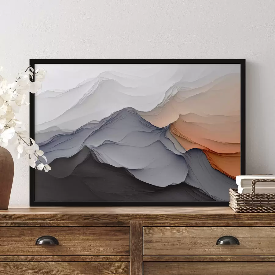 Fototapete Abstraktion mit Nachahmung von Bergen f42457