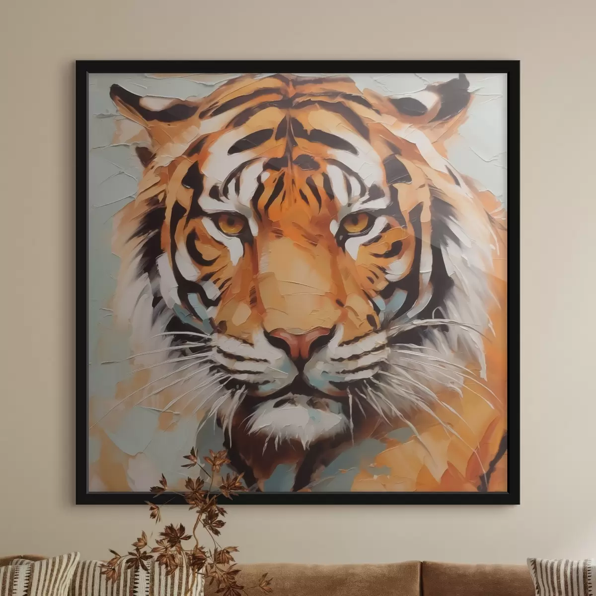 Poster Tiger-Imitation Gemälde f42463