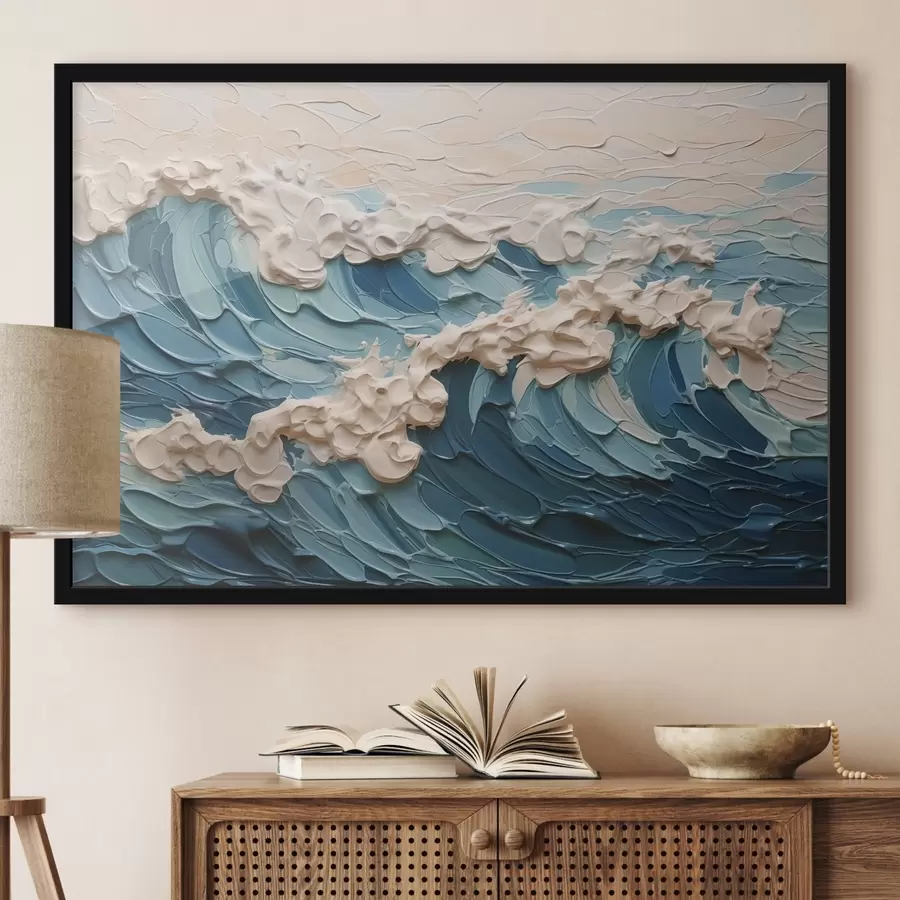 Fototapete Abstrakte Wellen Nachahmung von Pinselstrichen f42470