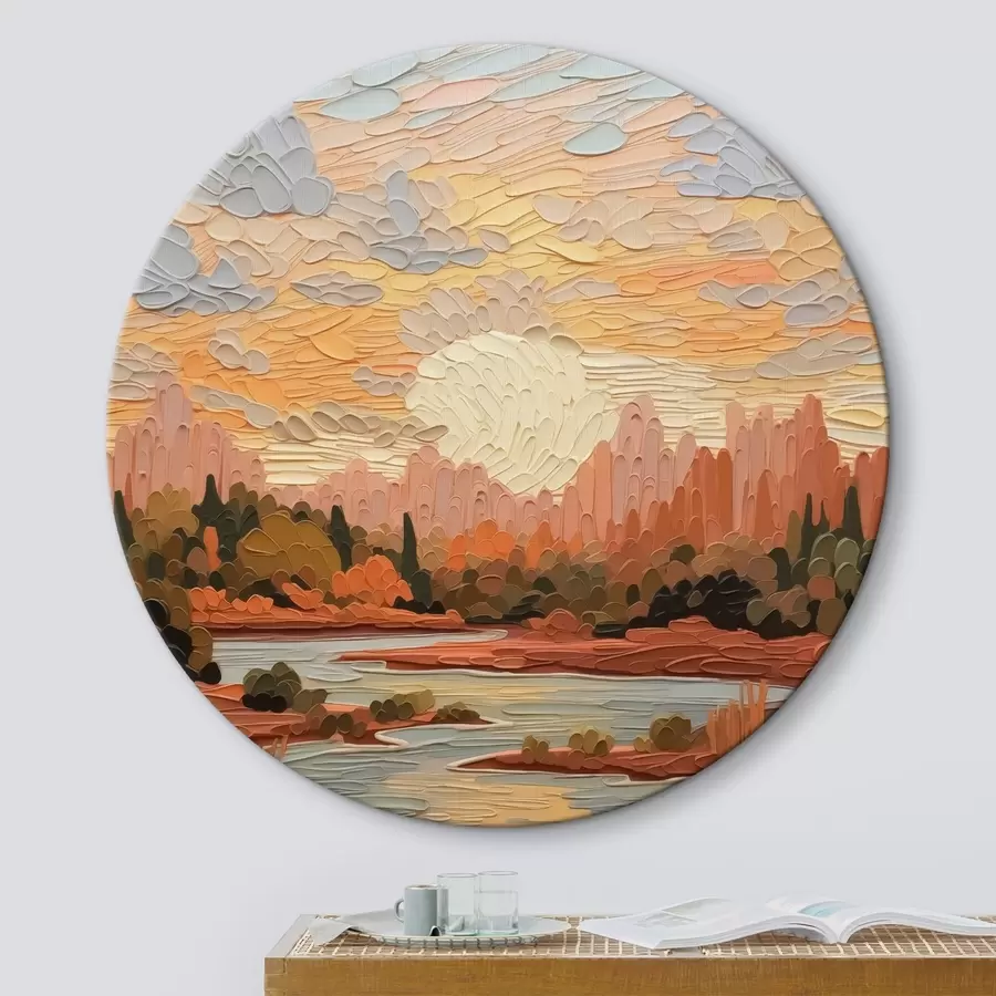 Wandbilder Landschaftsimitation Pinselstriche r42469