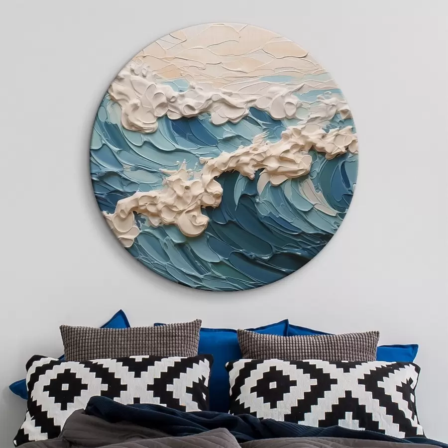 Wandbilder Abstrakte Wellen Nachahmung von Pinselstrichen r42470