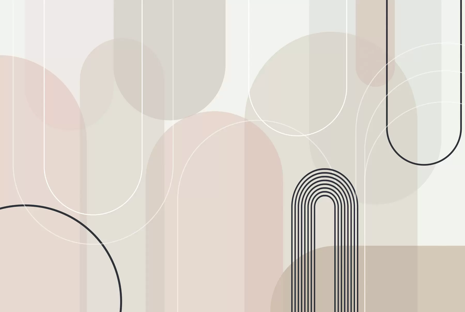 Fototapete Stilvolle minimalistische Bögen w02826