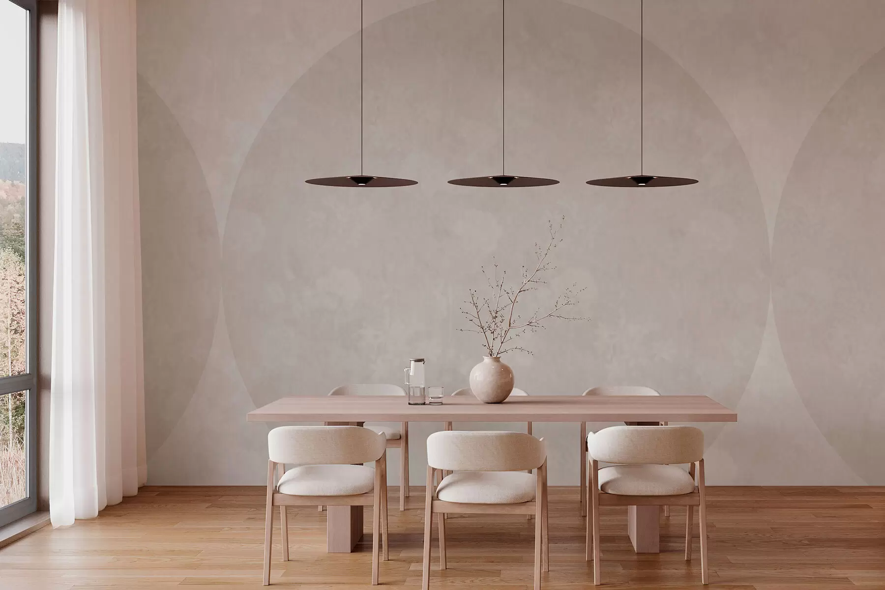 Fototapete Geometrie minimalistische Kreise w02831v1