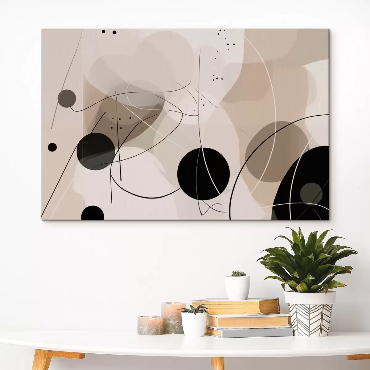 Wandbilder Abstrakte Komposition mit geometrischen Formen und Linien s42475