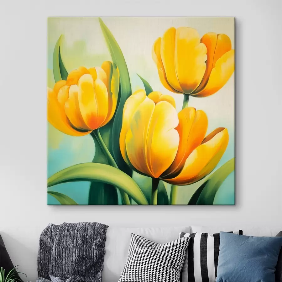 Wandbilder Gelbe Tulpen s42479
