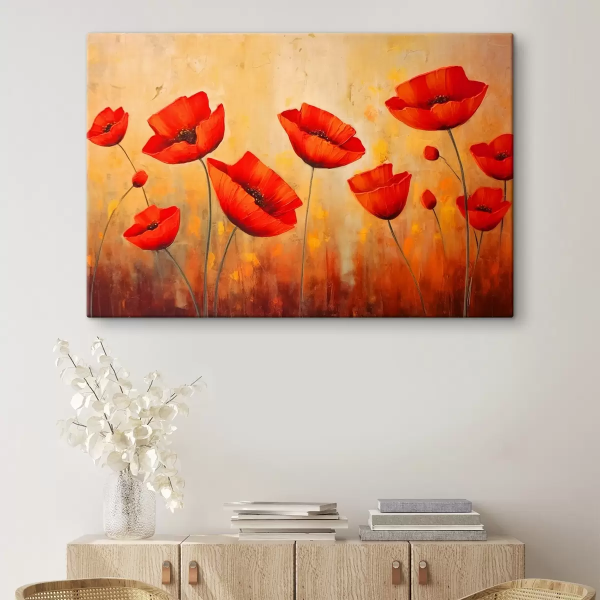 Wandbilder Rote Mohnblumen s42483