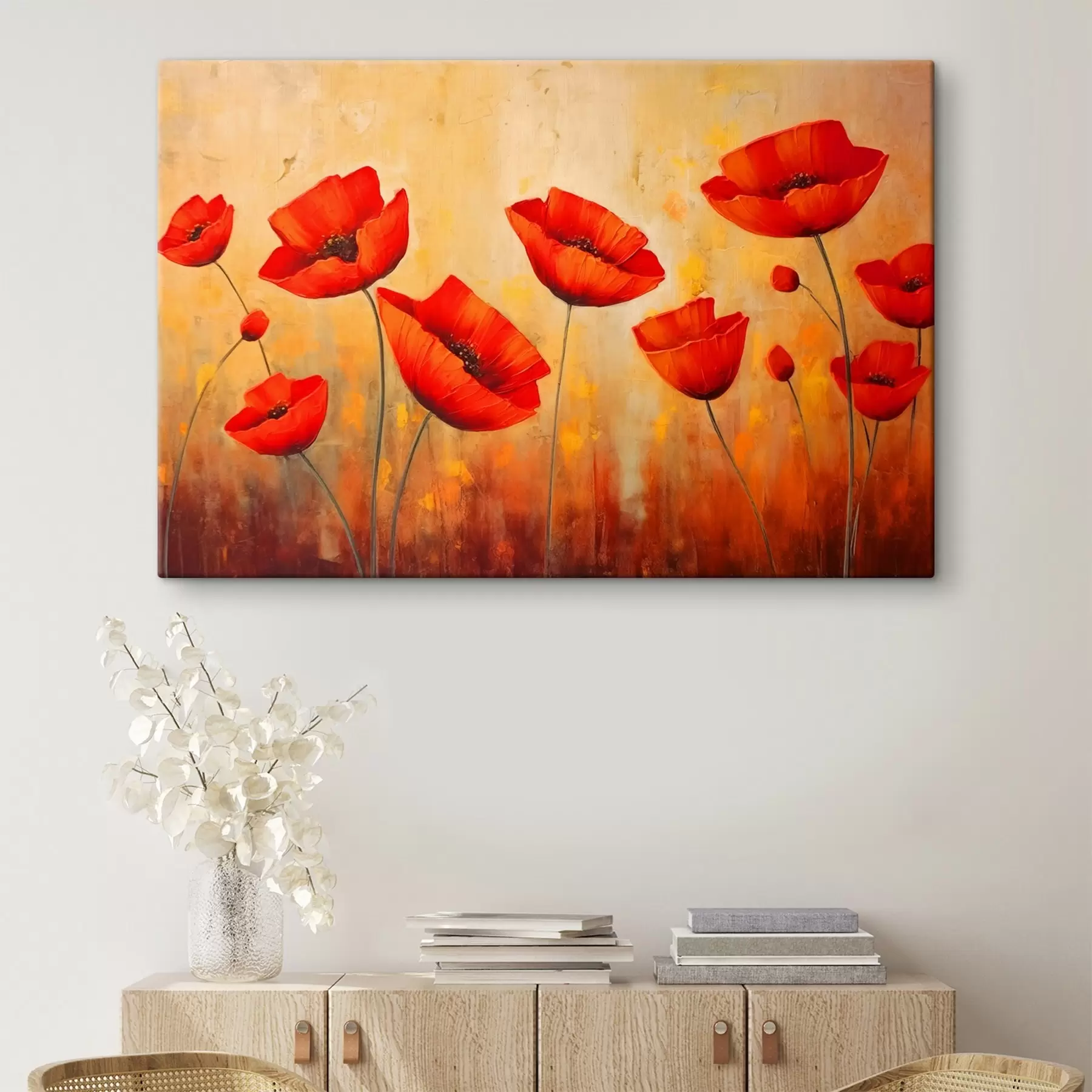 Wandbilder Rote Mohnblumen s42483