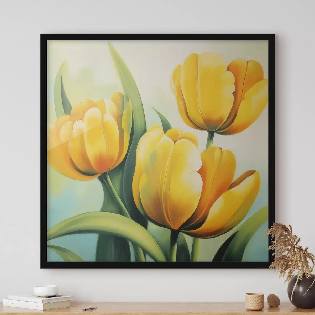 Poster Gelbe Tulpen f42479