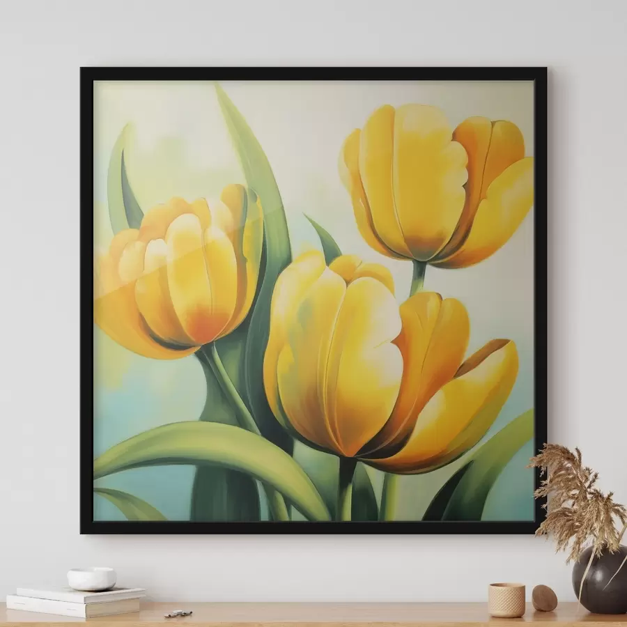Fototapete Gelbe Tulpen f42479