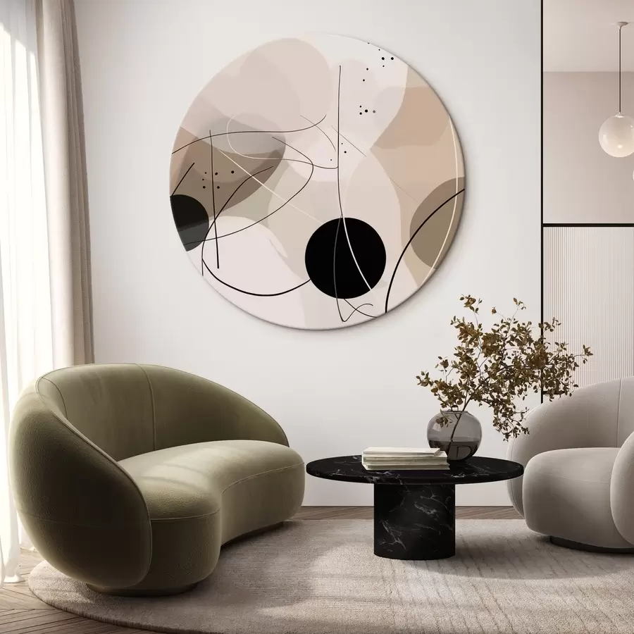 Wandbilder Abstrakte Komposition mit geometrischen Formen und Linien r42475