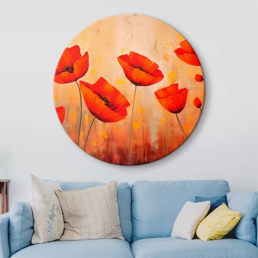 Wandbilder Rote Mohnblumen r42483