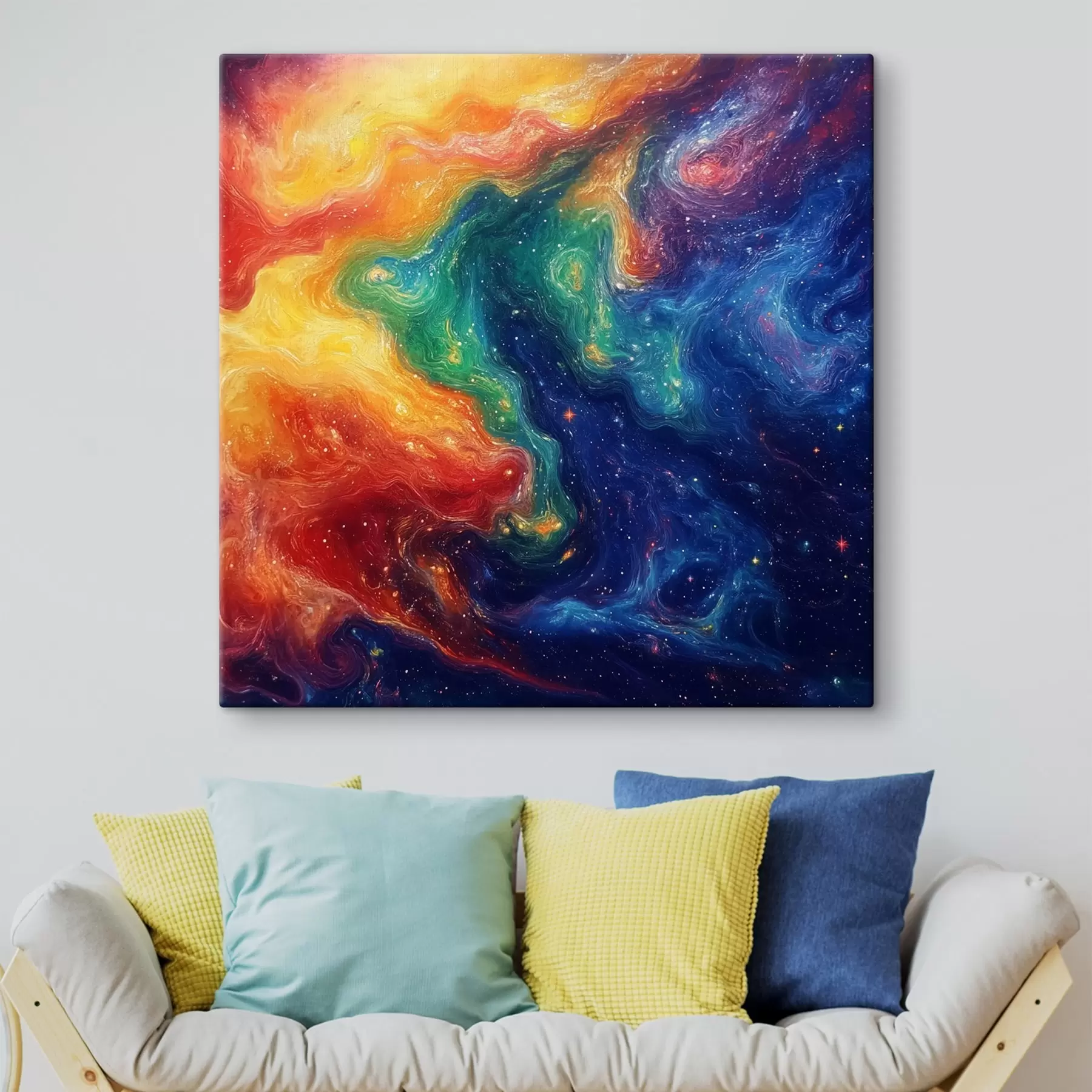 Wandbilder Abstraktion in leuchtenden Farben s42507