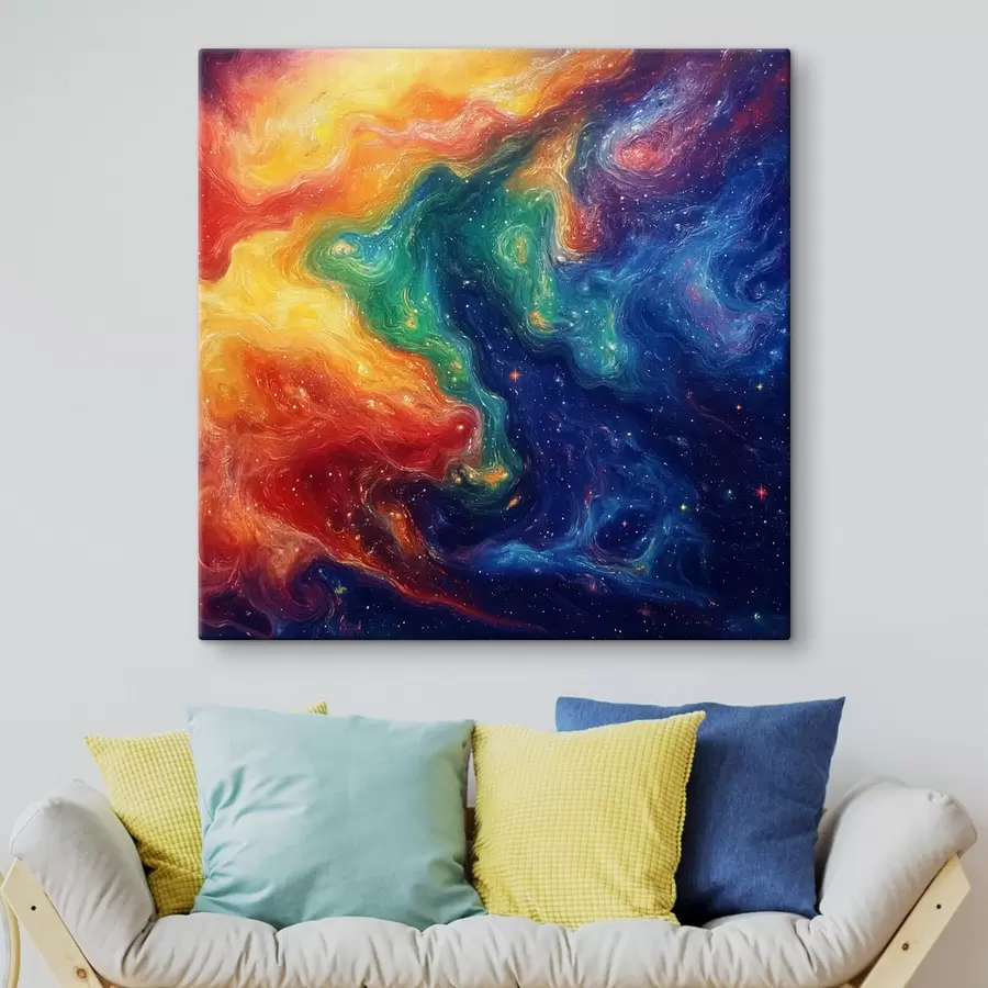 Wandbilder Abstraktion in leuchtenden Farben s42507