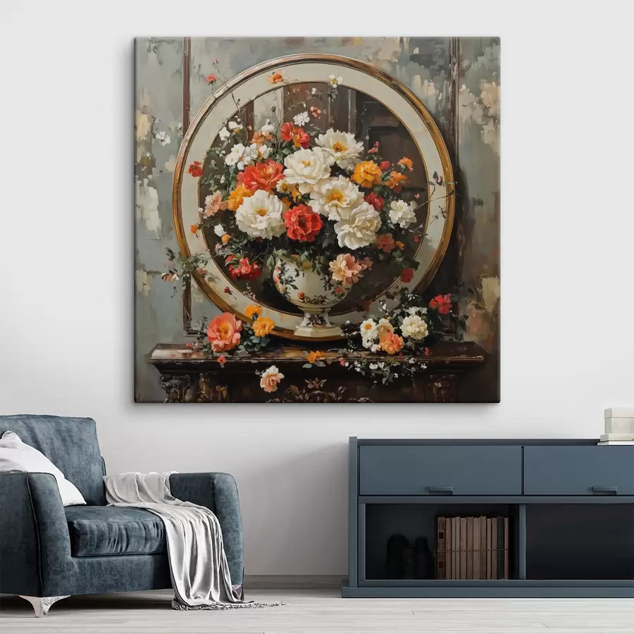 Wandbilder Blumenstrauß auf dem Tisch s42508