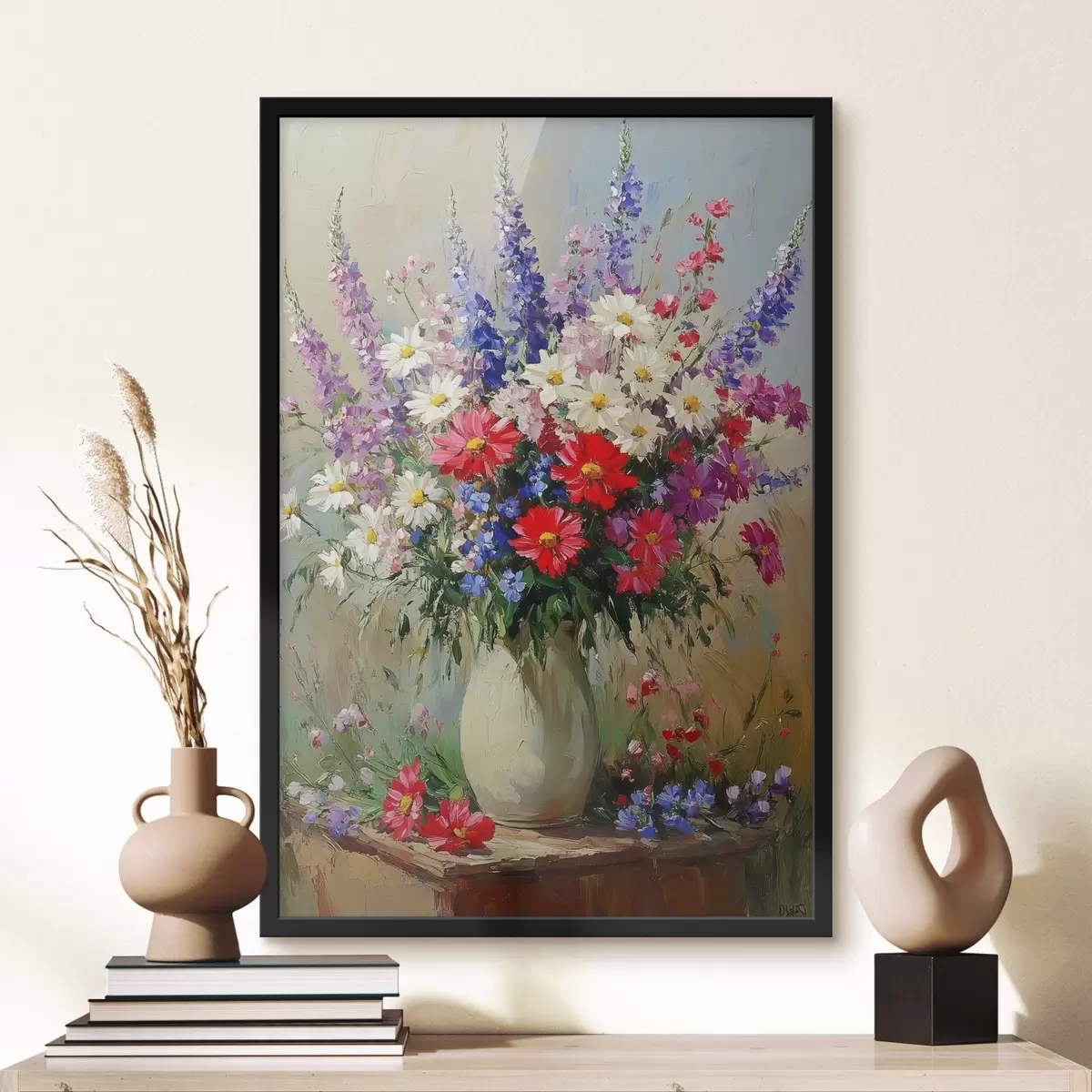 Poster Leuchtendes Bouquet von Wildblumen f42498