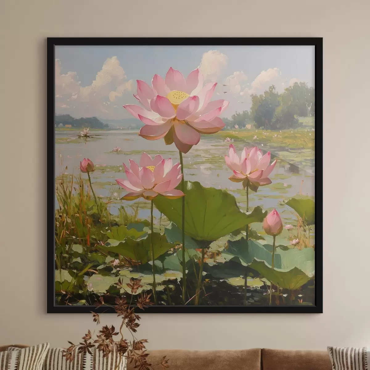 Poster Lotosblumen auf dem Wasser f42502