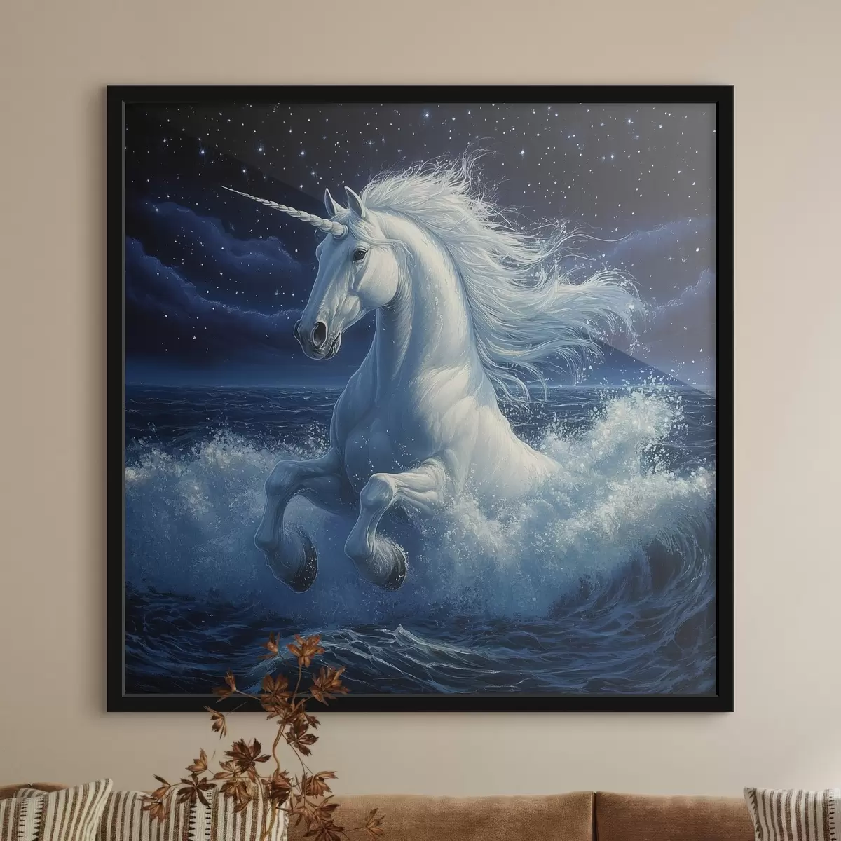 Poster Einhorn im Meer f42505