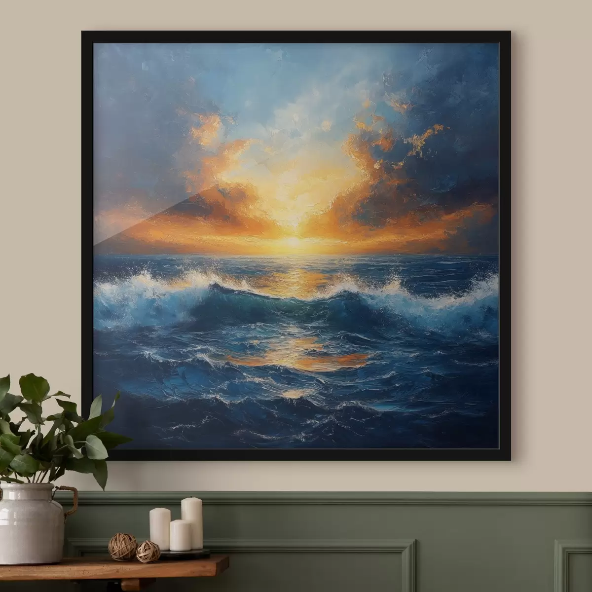 Poster Meer in der Morgendämmerung f42510