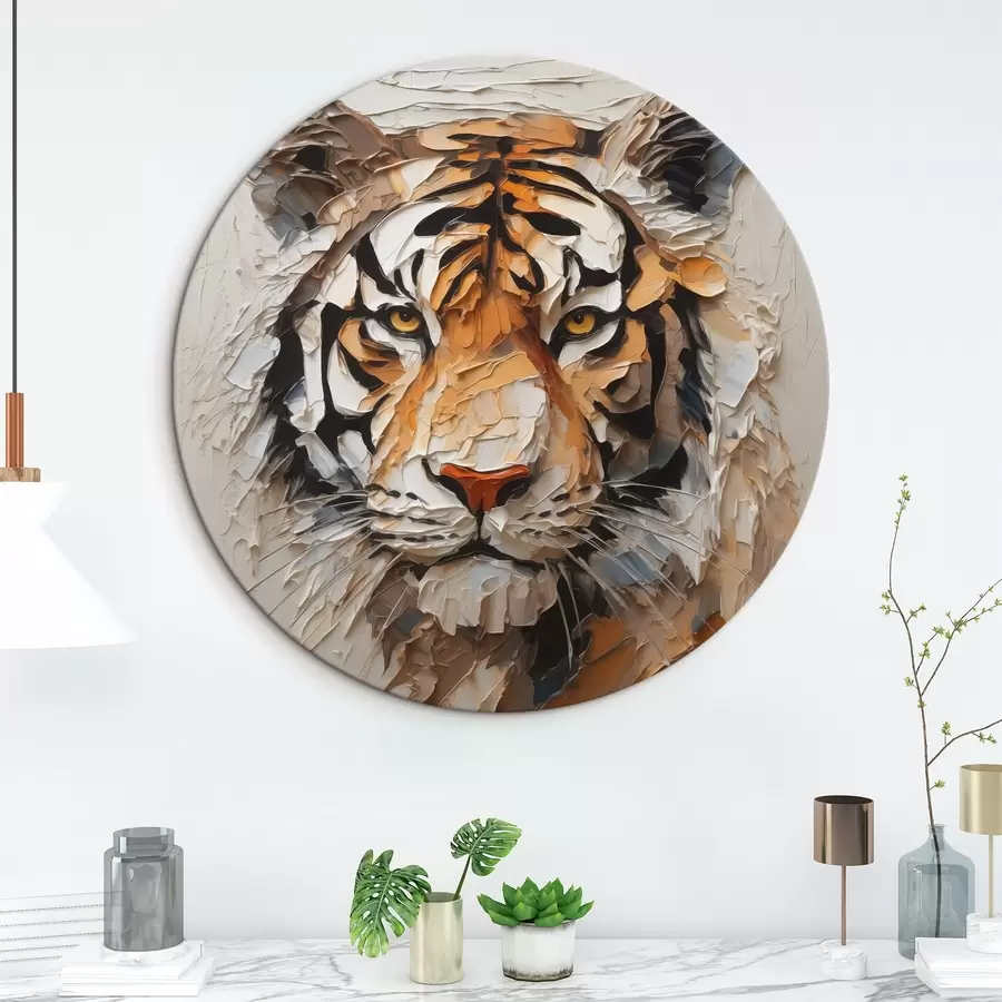 Wandbilder Tiger-Imitation Pinselstriche r42593