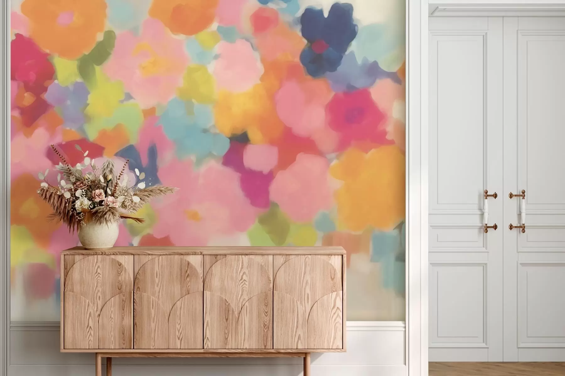 Fototapete Bunte Blumen Abstraktion w02883