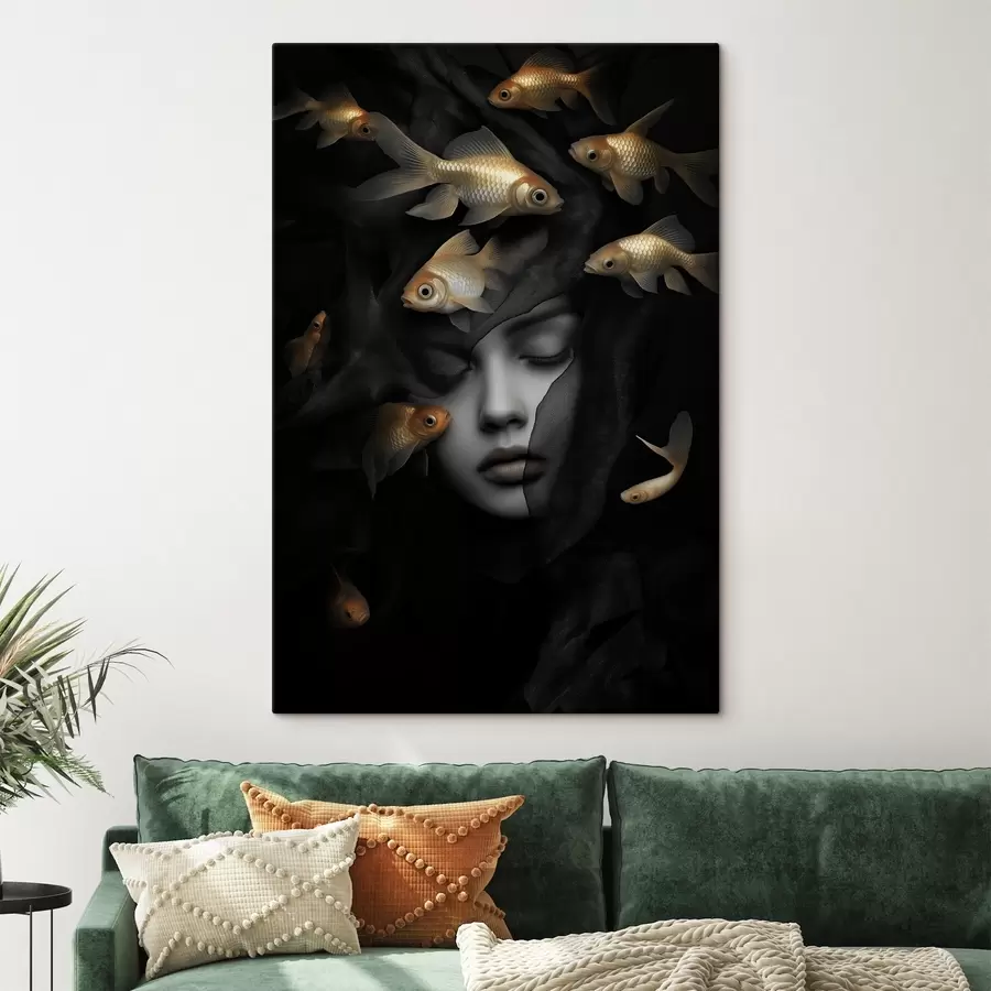 Wandbilder Das Mädchen und der Fisch s42612