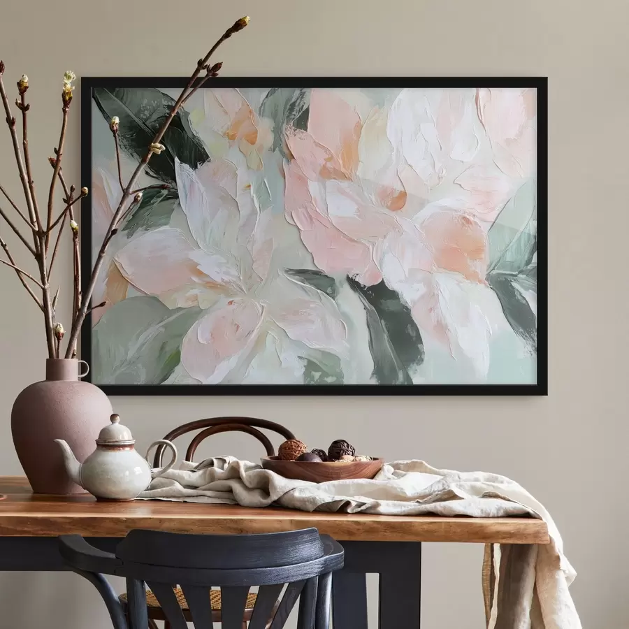 Fototapete Abstrakte Blumen im Stil der Ölmalerei f42601