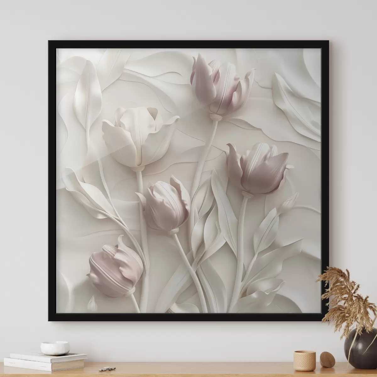 Poster Volumetrische zarte Blumen f42613