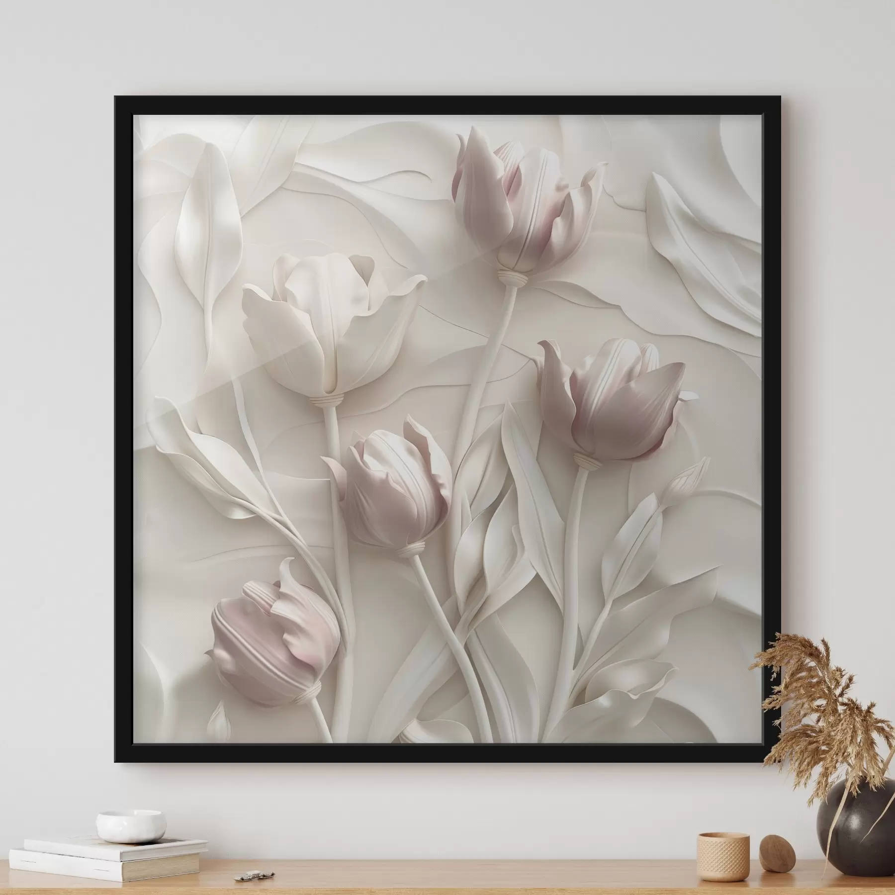 Fototapete Volumetrische zarte Blumen f42613