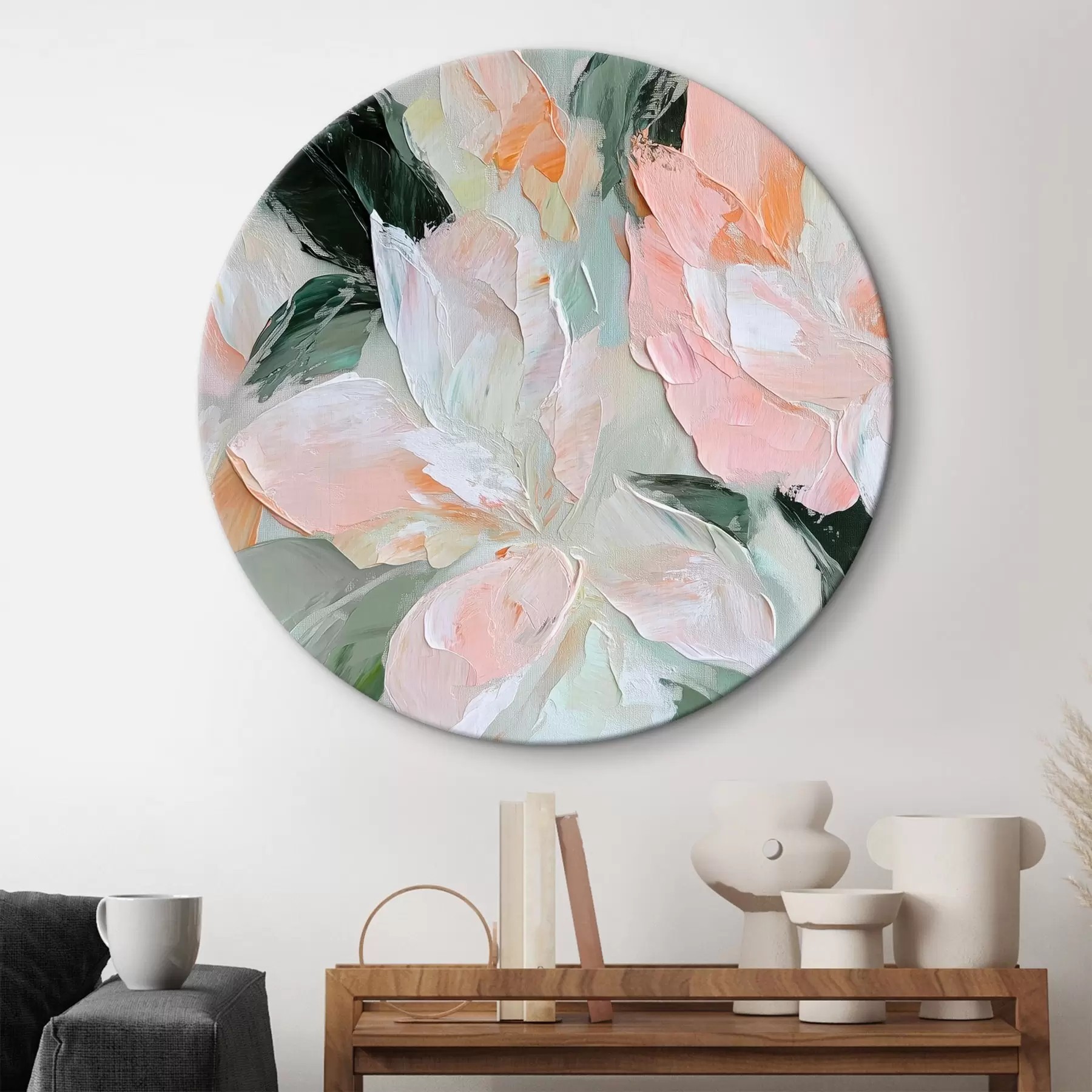 Wandbilder Abstrakte Blumen im Stil der Ölmalerei r42601