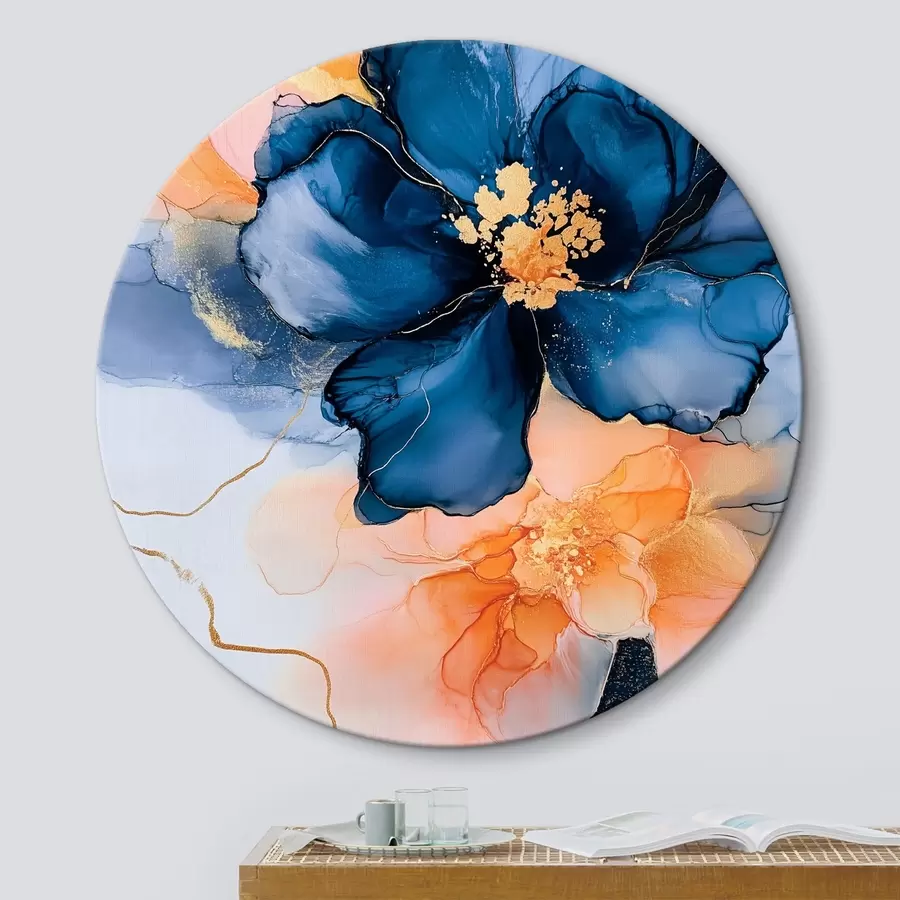 Wandbilder Die Blumen sind mit der Alkoholtinten-Technik gezeichnet r42605