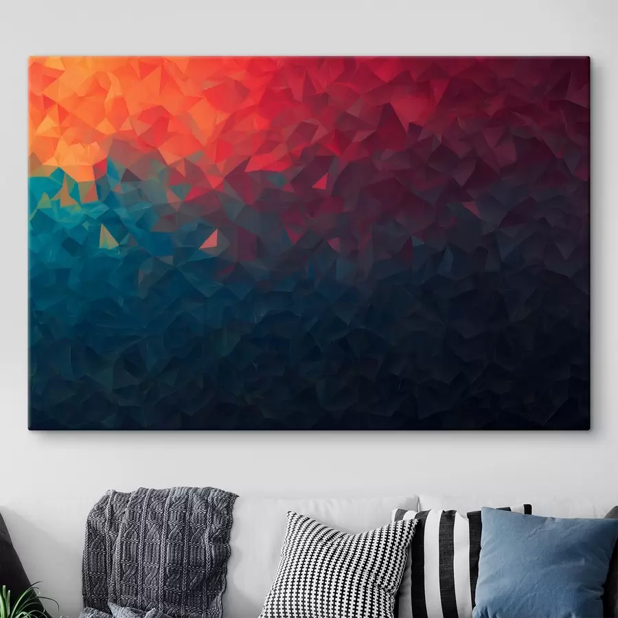 Wandbilder Übergang von Orange zu Blau s42513