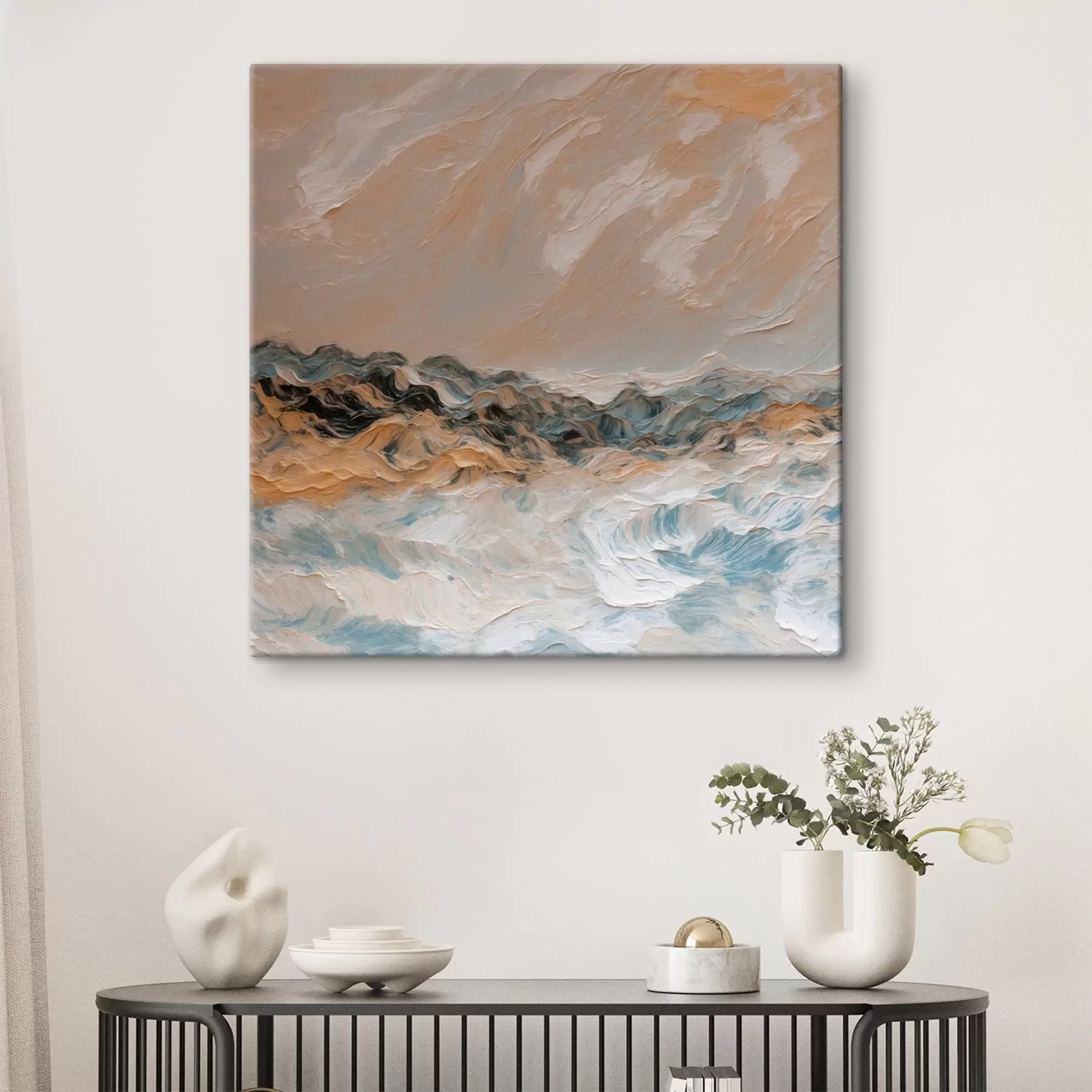 Wandbilder Abstraktes Meer im Stil der Ölmalerei s42529