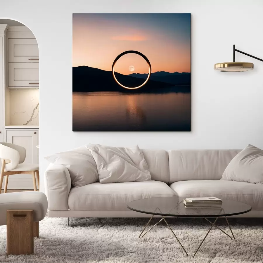 Wandbilder Foto des Mondes durch den Ring s42550