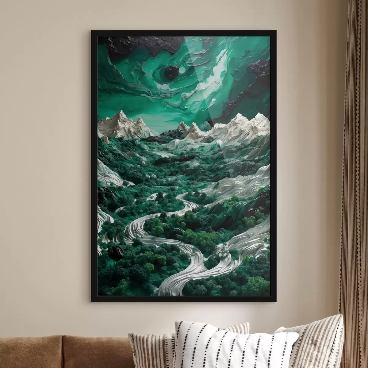 Poster Abgelegene Berge und Wälder f42512