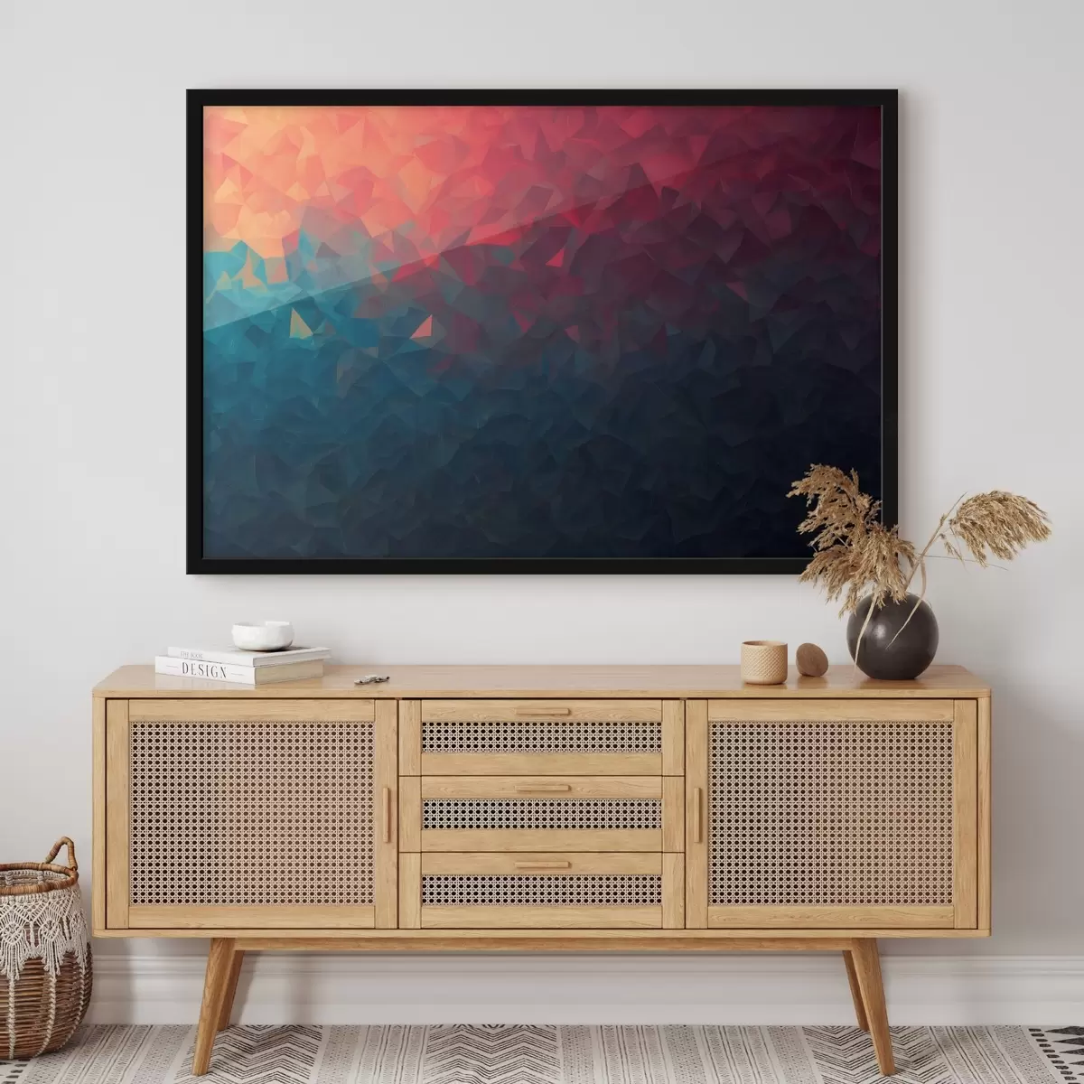 Poster Übergang von Orange zu Blau f42513