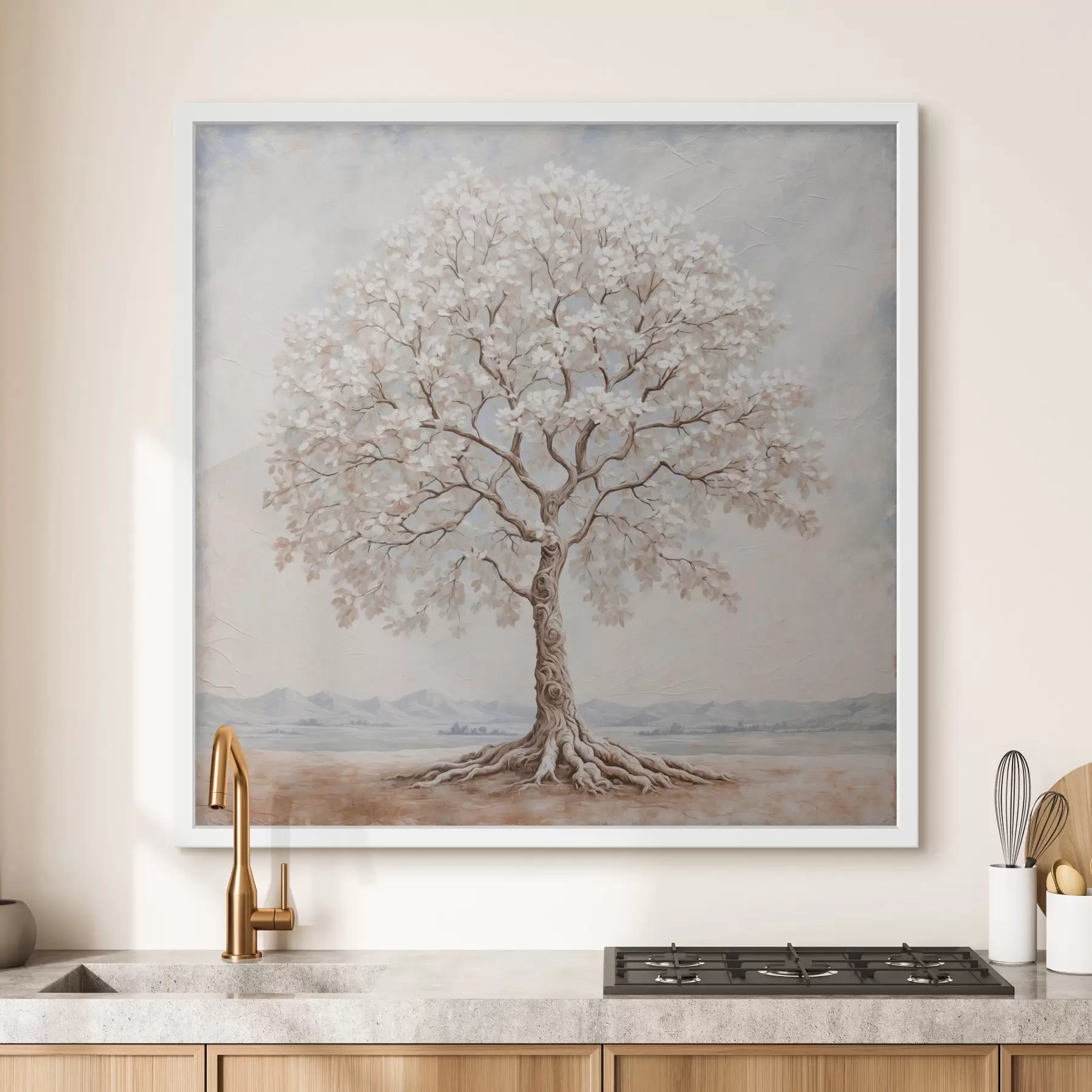 Fototapete Baum im Cartnia-Stil mit Acrylfarben f42548