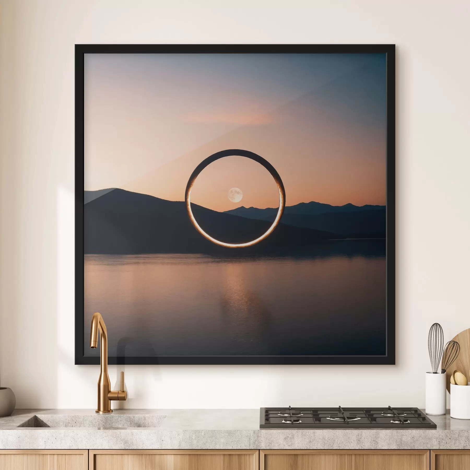 Wandbilder Foto des Mondes durch den Ring f42550